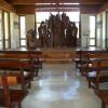 Dancing Trees with the benches and lectern.